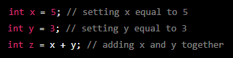 Comments in programming example - bad commenting practice